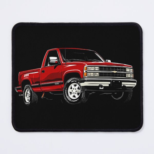 Item preview, 1998 Chevy C1500 Z71 – 90s Red OBS Pickup Truck Illustration designed and sold by Stinky Lincy's Apparel Company.