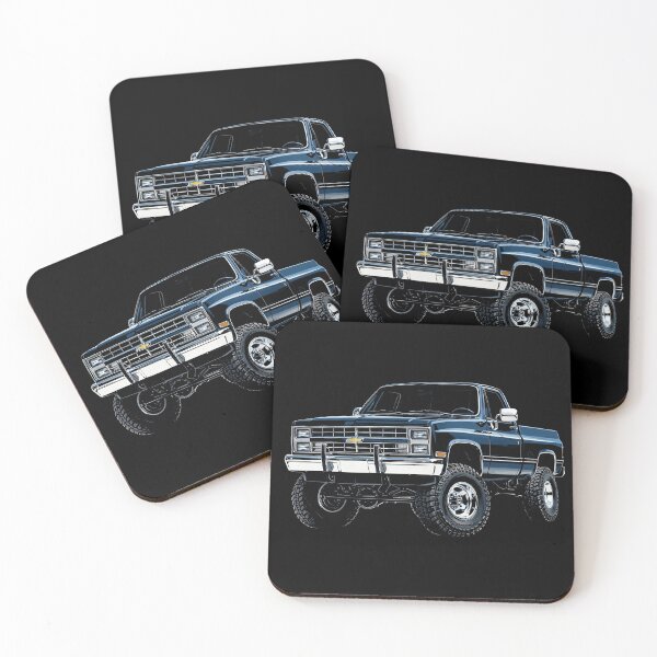 Item preview, 1985 Chevy K10 Silverado – Lifted Square Body 4x4 Truck Illustration designed and sold by Stinky Lincy's Apparel Company.