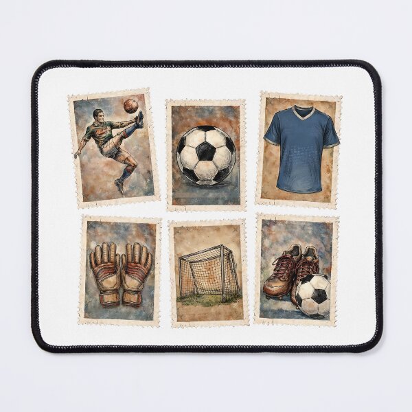 Item preview, Vintage Soccer Stamps Football Collection designed and sold by HandicraftArt.