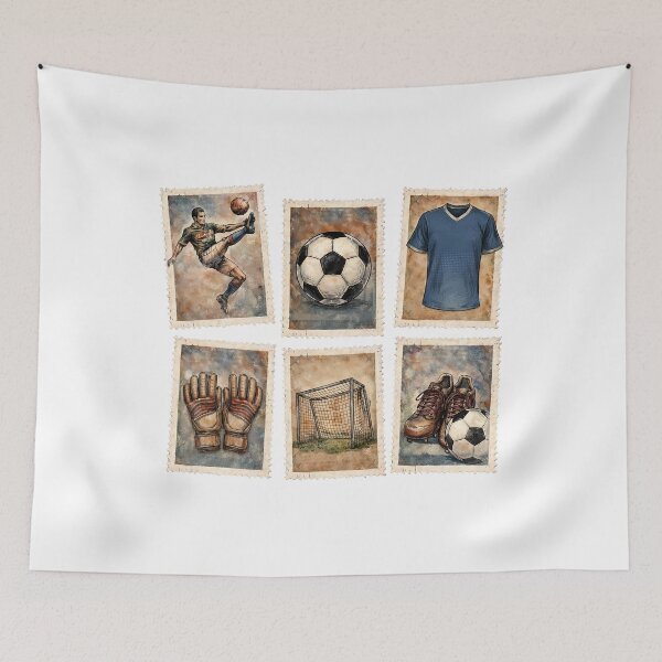 Item preview, Vintage Soccer Stamps Football Collection designed and sold by HandicraftArt.