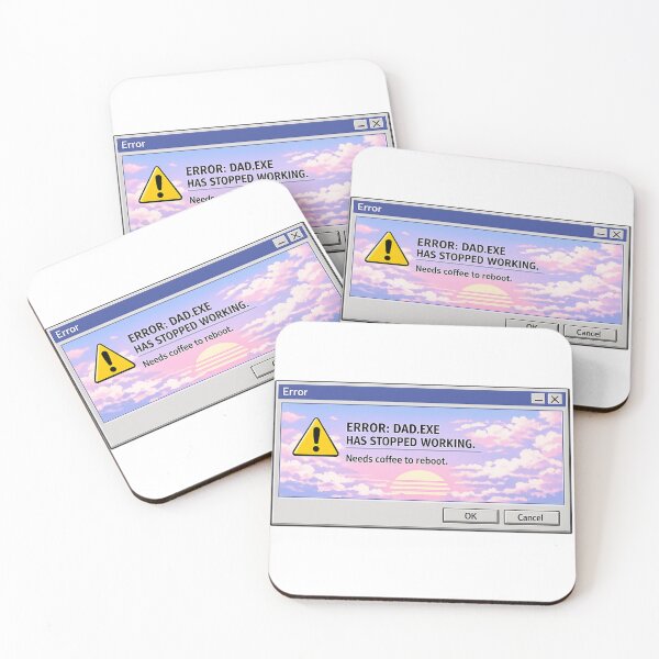 Item preview, Dad Exe Has Stopped Working Computer Error Glitch designed and sold by Retro Mood Co.