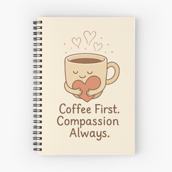Item preview, Coffee First Compassion Always Cute Nurse Gift Design designed and sold by Dantin.