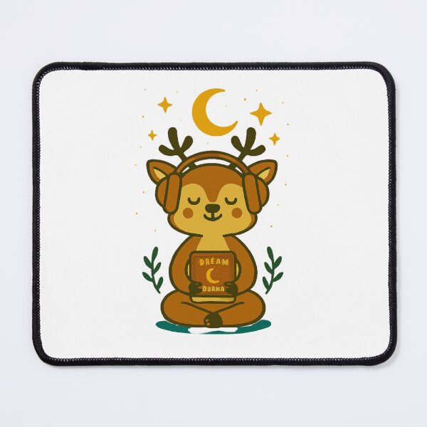 Item preview, Dream Durna – Meditating Deer Illustration designed and sold by Joyfulfabric.