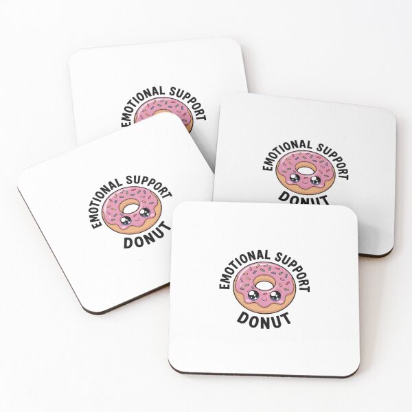 Item preview, Cute Kawaii Emotional Support Donut Pink Glaze Sticker designed and sold by Mr-wow.