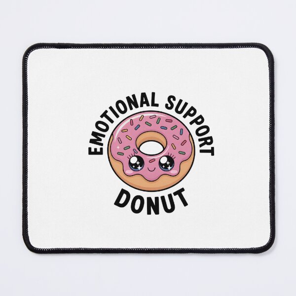 Item preview, Cute Kawaii Emotional Support Donut Pink Glaze Sticker designed and sold by Mr-wow.