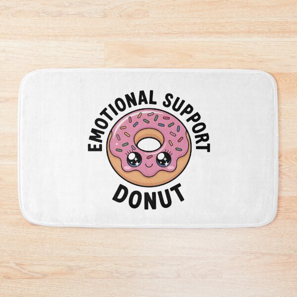 Item preview, Cute Kawaii Emotional Support Donut Pink Glaze Sticker designed and sold by Mr-wow.