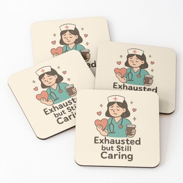 Item preview, Exhausted But Still Caring Nurse Stethoscope Heart Gift designed and sold by Dantin.