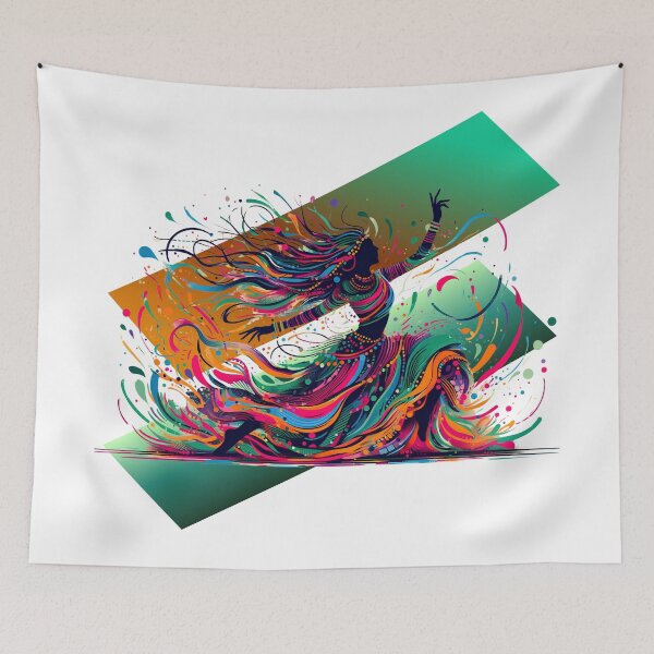Item preview, Colorful Dancing Woman Abstract Art designed and sold by Szpaku desart .