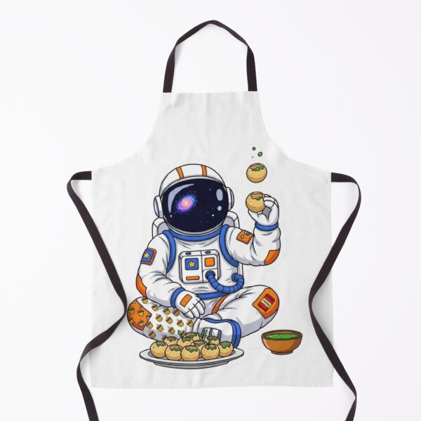 Item preview, Funny Astronaut Eating Pani Puri Sticker designed and sold by Mojbin.