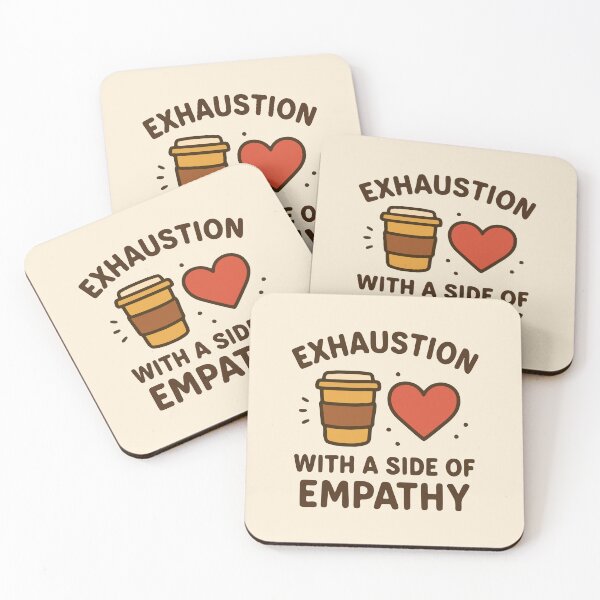 Item preview, Exhaustion With A Side Of Empathy Funny Nurse gift design designed and sold by Dantin.