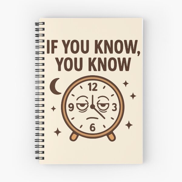 Item preview, If You Know You Know Night Shift Tired Alarm Clock Gift Design designed and sold by Dantin.
