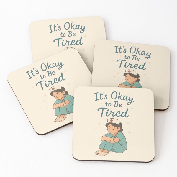 Item preview, It's Okay To Be Tired Nurse Self Care Mental Health Gift Design designed and sold by Dantin.