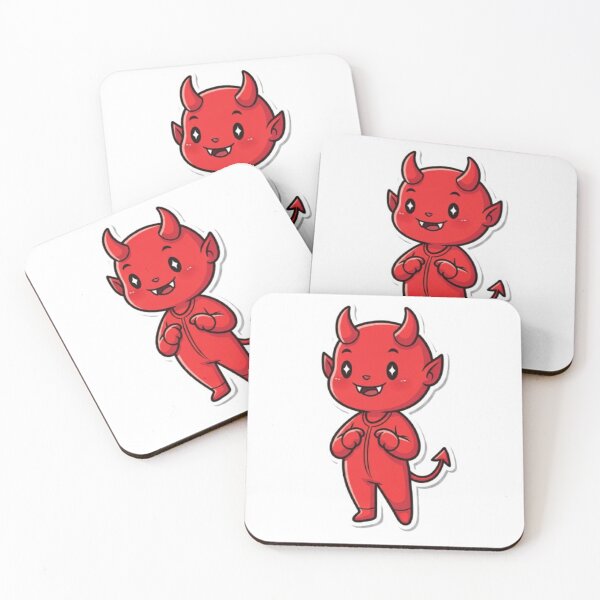 Item preview, Cute Devil Sticker – Kawaii Red Demon Cartoon designed and sold by Mojbin.