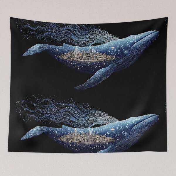 Item preview, Whale Design Colors Illustration Aesthetic Landscapes Paint Oil designed and sold by ART ATTACK ZONE.