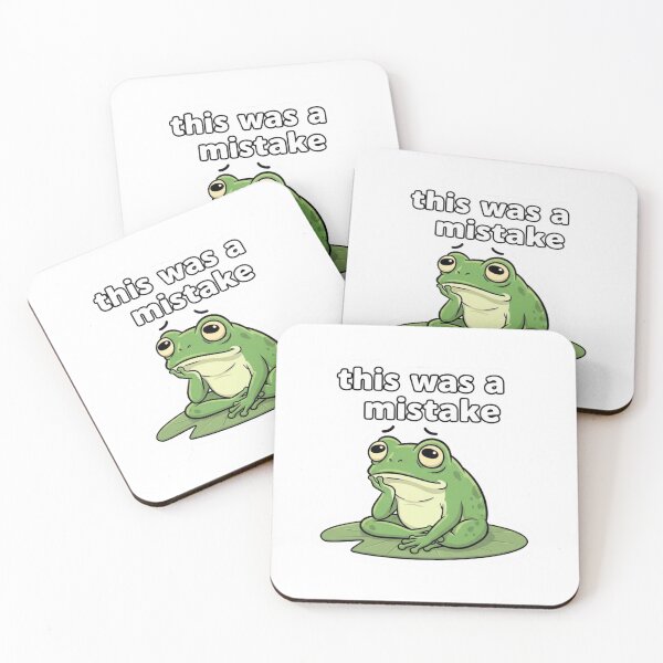 Item preview, This Was A Mistake Frog Sticker – Funny Relatable Meme Cute Frog designed and sold by MongOficial.