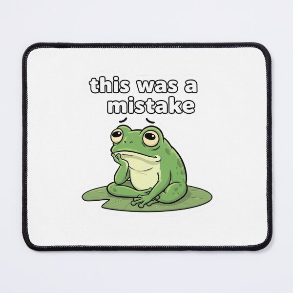 Item preview, This Was A Mistake Frog Sticker – Funny Relatable Meme Cute Frog designed and sold by MongOficial.