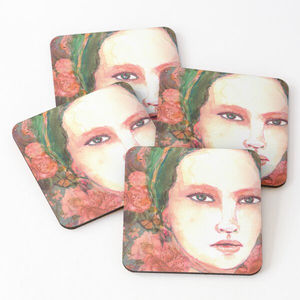 Item preview, Vintage Garden - Mixed Media Floral Portrait designed and sold by Kerravan.