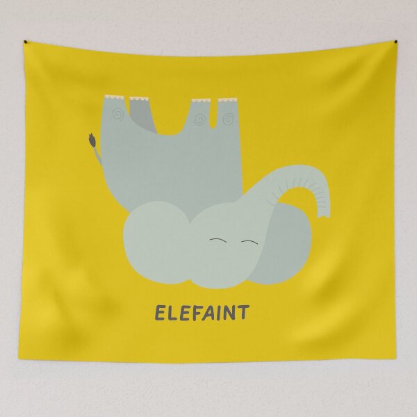 Item preview, Funny Elefaint - Cute Fainting Elephant Pun Graphic designed and sold by artworkathome.