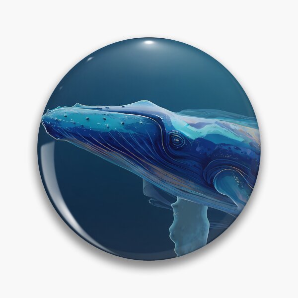 Item preview, Whale Blues Illustration Aesthetic Landscapes Paint Oil designed and sold by ART ATTACK ZONE.