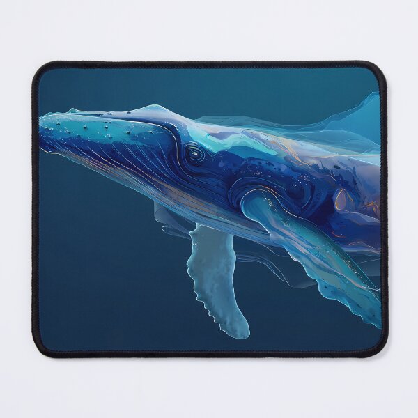 Item preview, Whale Blues Illustration Aesthetic Landscapes Paint Oil designed and sold by ART ATTACK ZONE.