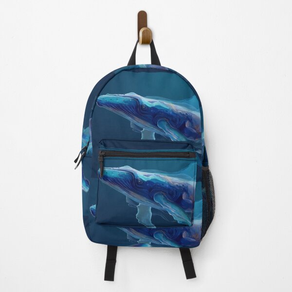 Item preview, Whale Blues Illustration Aesthetic Landscapes Paint Oil designed and sold by ART ATTACK ZONE.