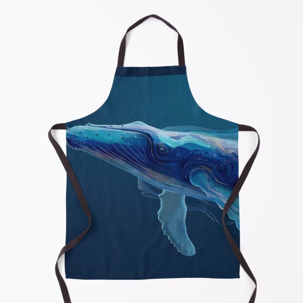 Item preview, Whale Blues Illustration Aesthetic Landscapes Paint Oil designed and sold by ART ATTACK ZONE.