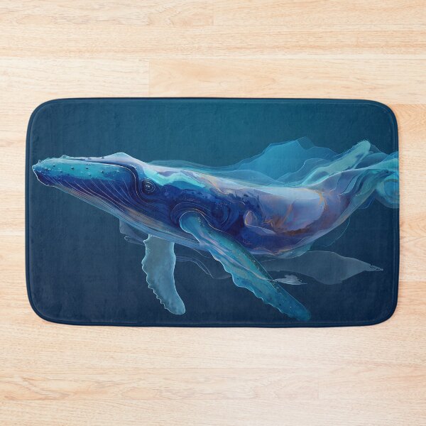 Item preview, Whale Blues Illustration Aesthetic Landscapes Paint Oil designed and sold by ART ATTACK ZONE.
