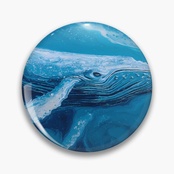 Item preview, Whale Light Blues Illustration Aesthetic Landscapes Paint Oil designed and sold by ART ATTACK ZONE.