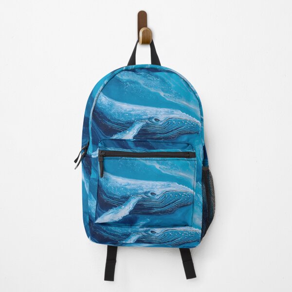 Item preview, Whale Light Blues Illustration Aesthetic Landscapes Paint Oil designed and sold by ART ATTACK ZONE.