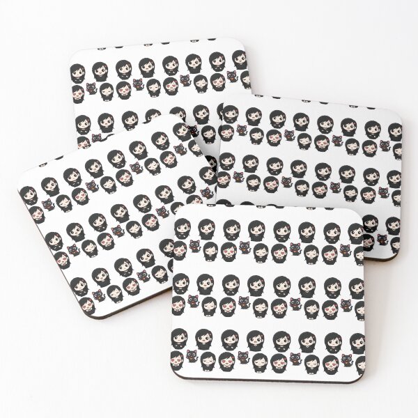 Item preview, Cute Goth Girl Mood Sticker Pack with Black Cat Kawaii Emo Aesthetic Set designed and sold by LumereAndCoeur.