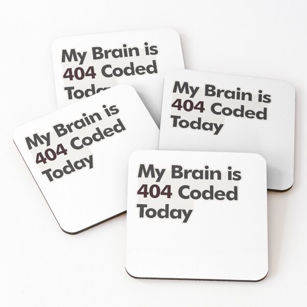 Item preview, My Brain is 404 Coded Today Sticker designed and sold by aivibesfunny.
