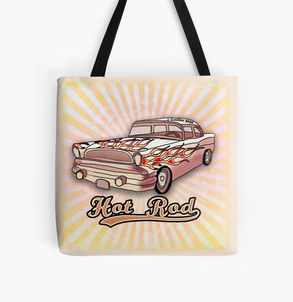 Hot Rod Car Tote Bag