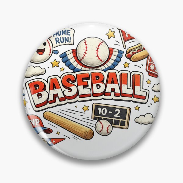 Item preview, Doodle Baseball T-Shirt – Minimal Cartoon Baseball Design, Vintage Sport Illustration, Baseball Lover Gift designed and sold by josefdavid.