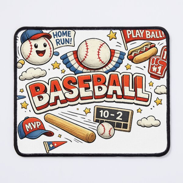 Item preview, Doodle Baseball T-Shirt – Minimal Cartoon Baseball Design, Vintage Sport Illustration, Baseball Lover Gift designed and sold by josefdavid.