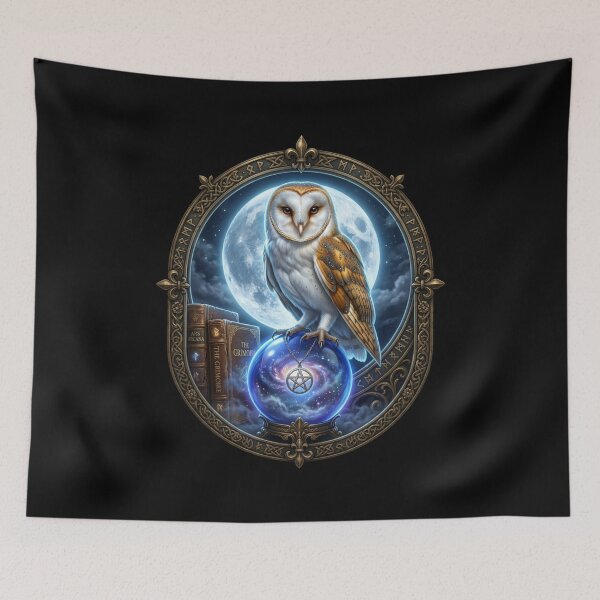 Item preview, Mystical Barn Owl Crystal Ball — Witchy Gothic Fantasy Gift designed and sold by Zippy Creation.