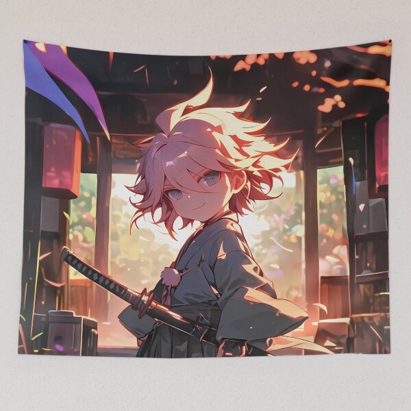 Item preview, Byakuya Togami Danganronpa Chibi Kimono Sunset designed and sold by TanglenRabbit.