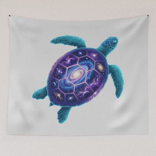 Item preview, Cosmic Sea Turtle Galaxy Nebula Space Art designed and sold by MoonSoul Studio.