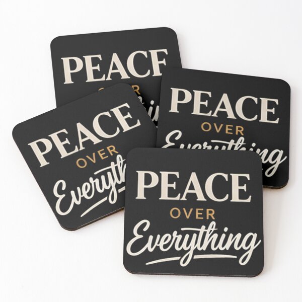 Item preview, Peace Over Everything Minimalist Calm Lifestyle Quote Design designed and sold by The Melanic.