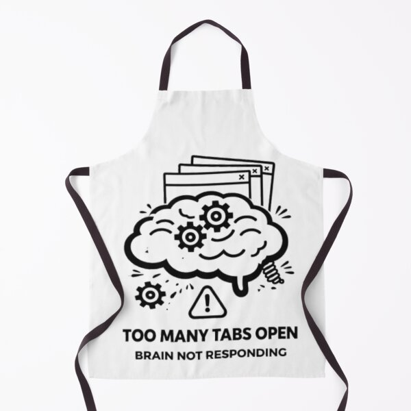Item preview, Funny Overthinking Brain – Too Many Tabs Open: Brain Not Responding designed and sold by MS-DesignArt.