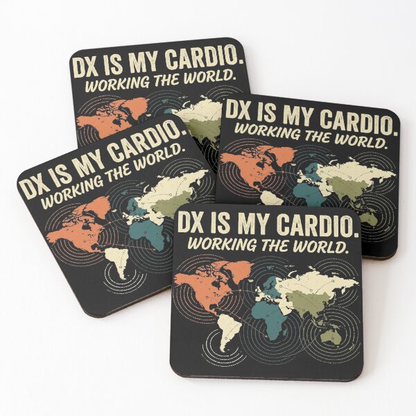 Item preview, DX Is My Cardio — Ham Radio World Map designed and sold by Ham Radio Launchpad.