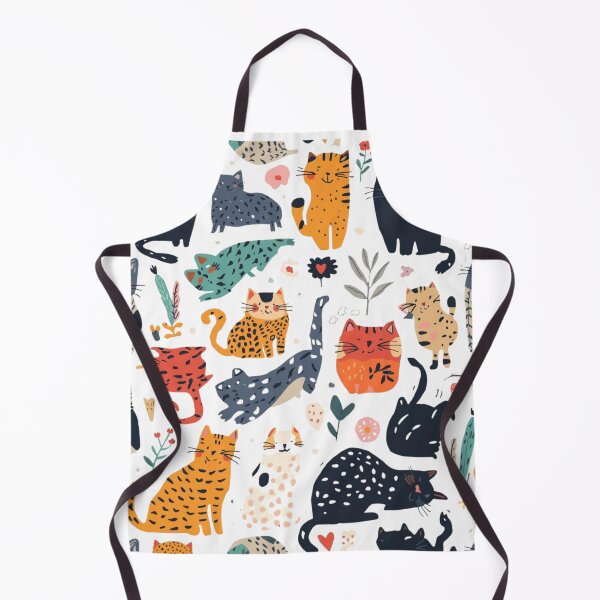 Item preview, Cats and Flowers: Colorful Pattern designed and sold by Unsololugar.