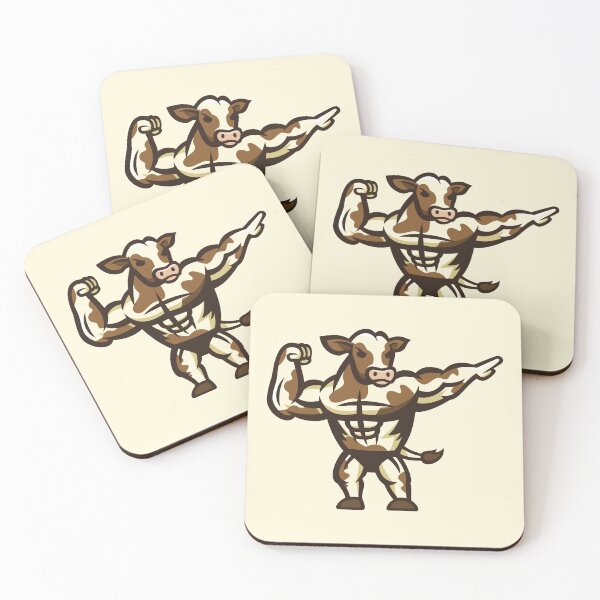 Item preview, Strong Bodybuilder Cow designed and sold by JOHNITEES.