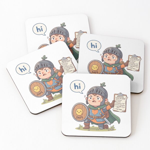 Item preview, Mentally Preparing for a 2-Minute Conversation – Introvert Humor designed and sold by Quiet Mode Studio.
