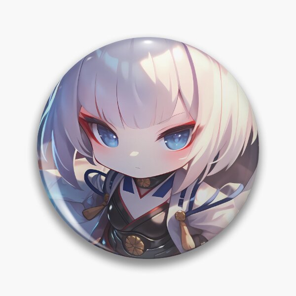 Artikelvorschau, Kaga Azur Lane Fuchsohren Chibi Kühle Töne entworfen und verkauft von TanglenRabbit.