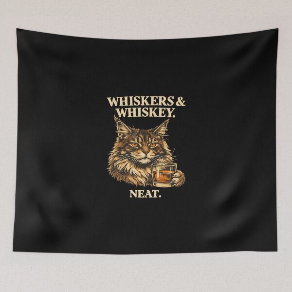 Item preview, Whiskers And Whiskey Cat designed and sold by Thestackingfig.
