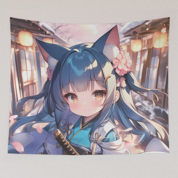Item preview, Takao Azur Lane Blue Kimono Lantern Night designed and sold by TanglenRabbit.