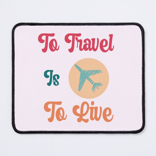Item preview, To Travel Is to Live Quote with Airplane Circle Illustration designed and sold by Inkworksbyshery.