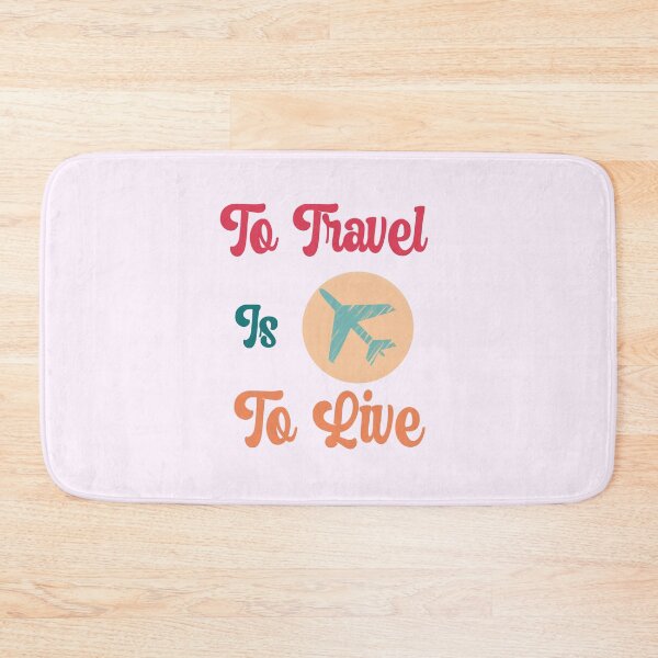 Item preview, To Travel Is to Live Quote with Airplane Circle Illustration designed and sold by Inkworksbyshery.