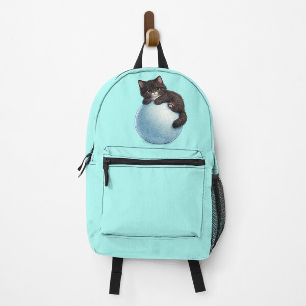Item preview, black cat on a yoga ball designed and sold by PasoaPaso2025.