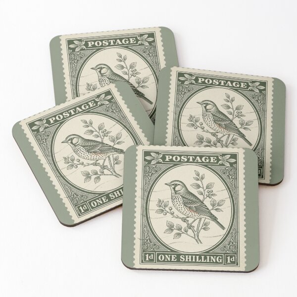 Item preview, Vintage Bird Postage Stamp designed and sold by bloom-moon.